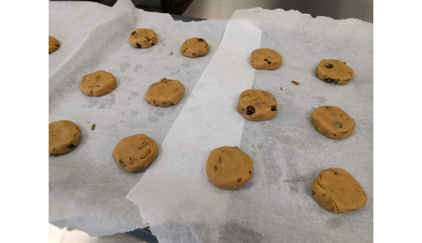 Cookies med chokolade og melorme
