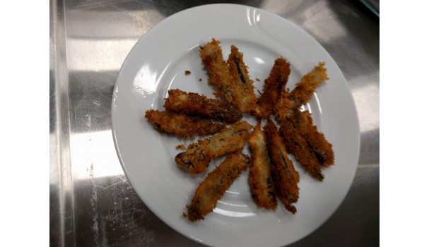 - klar til at servere som snack med chilimayonnaise