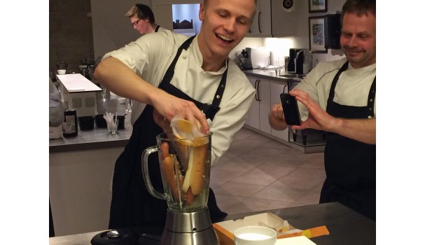 Hotdog klar i blenderen